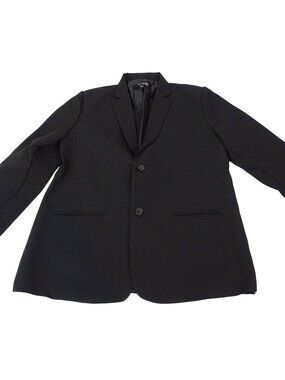 Gino Giovanni Black Blazer Jacket Boys Size 10 Long Sleeve 2-Button Formal Party